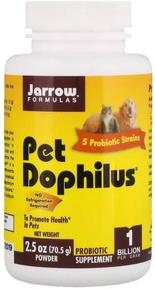 Jarrow Formulas Pet Dophilus, 1 Billion, 2.5 oz (70.5 g) Powder Pet Health Supplements