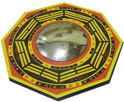 Red Ballons Feng Shui / Pakwa Mirror For Protection And Remove Out side Negetive Energy Decorative Showpiece  -  20 cm