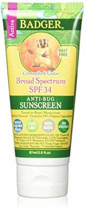 Badger Sunscreen - SPF 50 Anti-Bug Insect Repellent Sunscreen
