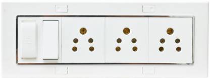 HI-PLASST MODULAR Extension Switch Board with 1 FUSE 3  Socket Extension Boards
