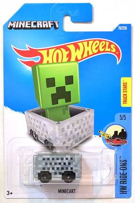 Minecraft Hot Wheels, 2016 HW Ride-Ons, Mine Cart Grey
