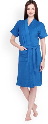 CHILEELIFE Dark Blue Medium Bath Robe