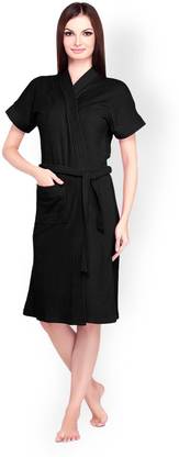 CHILEELIFE Black XL Bath Robe