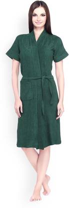 CHILEELIFE Dark Green Free Size Bath Robe