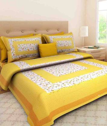 shree sd creation 170 TC Cotton Double Floral Flat Bedsheet