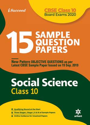 15 Sample Question Papers Social Science Class 10th Cbse 2019-2020