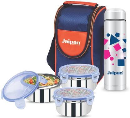 Jaipan Food Carrier Lunch Box Combo-4 3 Containers Lunch Box
