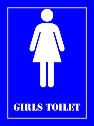 Sign Board For Girls Toilet Fine Art Print