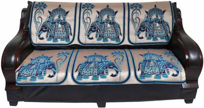 KINGLY Chenille Animal 3 Seater Sofa Cover