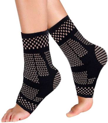Selva Front Leg Joint Knee Cap Support Ankle Socks Wrap Band Brace Straps Pain Relief Gym Ankle Support
