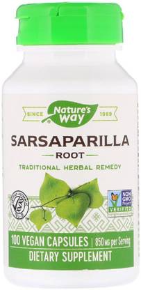 Nature's Way Sarsaparilla, Root, 850 mg, 100 Vegan Capsules