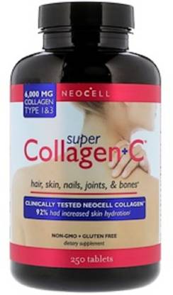 NeoCell Super Collagen + C, Type 1 & 3, 250 Tablets