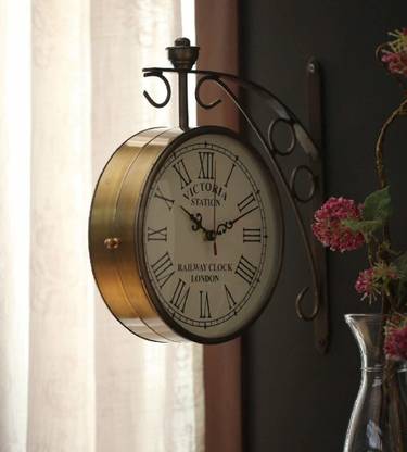 VINTAGE WORLD Analog 20 cm X 20.8 cm Wall Clock