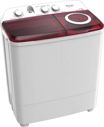 Sansui 7.2 kg Semi Automatic Top Load Washing Machine Red