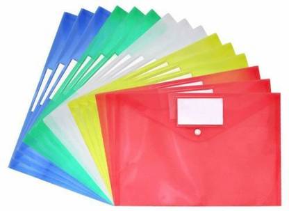 Offimart Clear Document Folder with snap Button