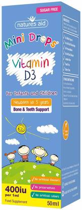 Natures Aid Vitamin D3 Drops 50ml Unflavored Drops