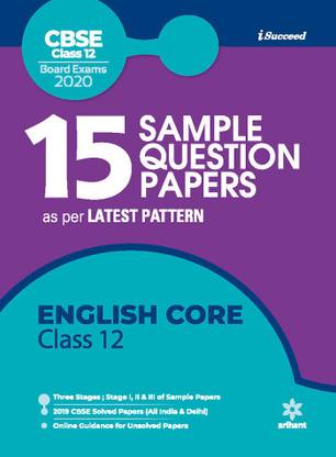 15 Sample Question Papers English Core Class 12th Cbse 2019-2020