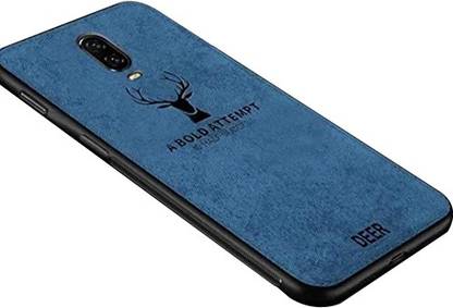 MOBILOVE Back Cover for Realme X / Oppo K3 | Deer Pattern Cloth Texture Leather Finish Soft Fabric Hybrid Case