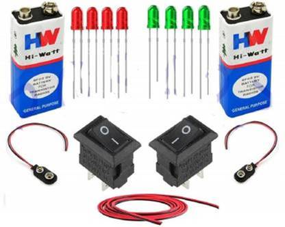 Technical hut 9v Battery With Cap + Switches Educational Electronic Hobby Kit