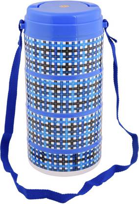 RISHABH Lunch Box Lexi 4 (small) containers 4 Containers Stainless Steel, Plastic Office Lunch Box