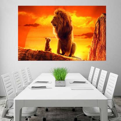 The Lion King Simba Mufasa Wallpaper Poster Paper Print