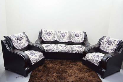 KINGLY Chenille Floral 3+2 Seater Sofa Cover