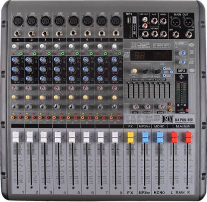 MX Live Powered Audio Mixer 8 Channel Professional Mixer with USB Powered Sound Mixer