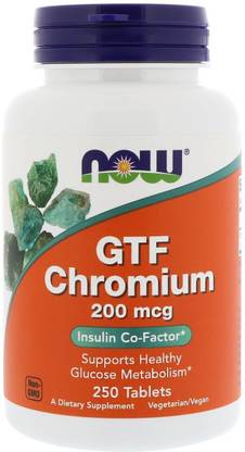 Now Foods GTF Chromium, 200 mcg, 250 Tablets