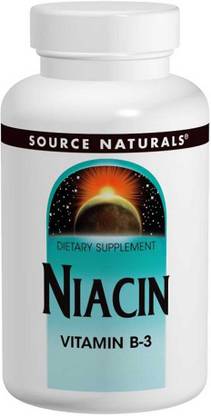 Source Naturals Niacin, 100 mg, 250 Tablets
