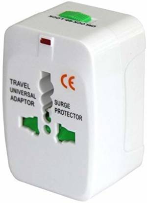 Vinayakart 3 Pin Traveller Conversion Converter Adapter Plug White color Worldwide Adaptor