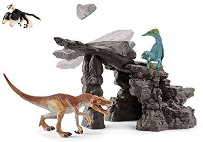 Schleich Dino Set Cave Figurine Toy Play