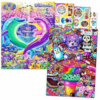 Lisa Frank Stickers And Coloring Book Super Set (2 BooksOver 150 Sticke