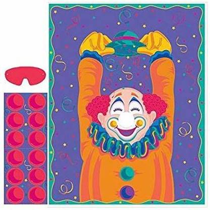 Amscan Pin the Nose on the Clown Party Game | Game Collection | Par Party & Fun Board Game