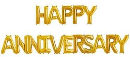 Balloonistics Solid Happy Anniversary Foil Balloon Alphabet Set Letter Balloon