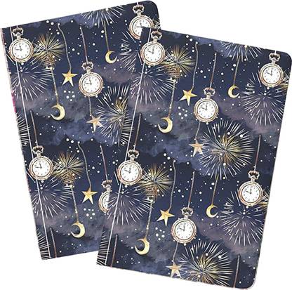 Lauret Blanc A5 Size Combo Unruled Notebook Diary Journal A5 Diary Unruled 160 Pages