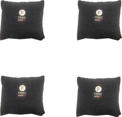 FIBBO Cotton Cushion Pack of 4 Solid
