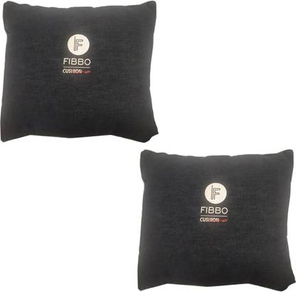 FIBBO Cotton Solid Cushion Pack of 2