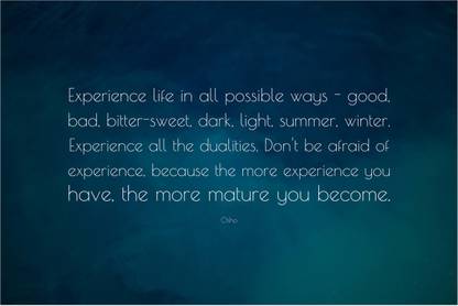 Osho Motivation Quote Paper Print