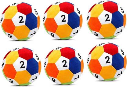 Click4Good Combo Offfer Pack Of 6 Multicolor Numbers Soft Ball  - 30.1349999999999 cm
