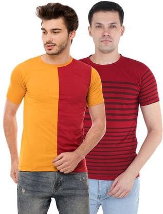 Solid Men Multicolor T-Shirt