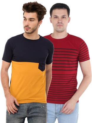Color Block Men Multicolor T-Shirt