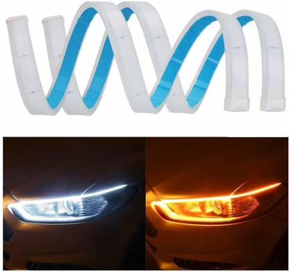 PRTEK Universal Car LED Strip Light Daytime Running Indicator Headlight Motorbike, Car, Van, Truck LED (12 V, 12 W)