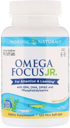 Nordic Naturals Omega Focus Junior, 120 Mini Soft Gels