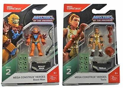 Mega Construx Heroes Series 2 Masters of the Universe: Beast Man and Teela Bundle