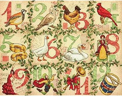 Dimensions Needlecrafts Counted Cross Stitch Kit 12 Days Of Christmas
