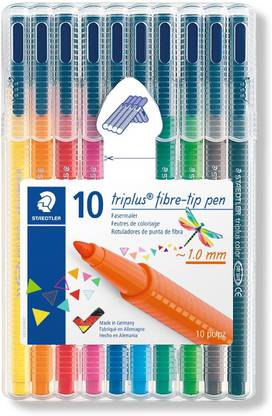 Staedtler Triplus fibre tip pen 323 SB10 assorted colors of 10