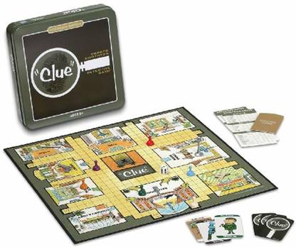Clue Nostalgia Tin Money & Assets Board Game
