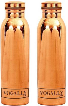 Vogally 100% Pure Copper Water Bottle 1 ltr Copper Bottle 1000 ml Bottle