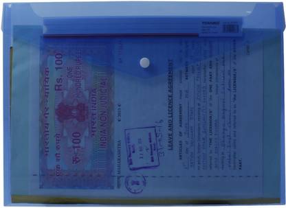 TRANBO Plastic Transparent Envelope Legal File Folder Document Organizer