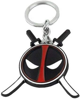 Lampiris Deadpool Sword Logo Mask Figure Metal Multicolour Key Ring Key Chain
